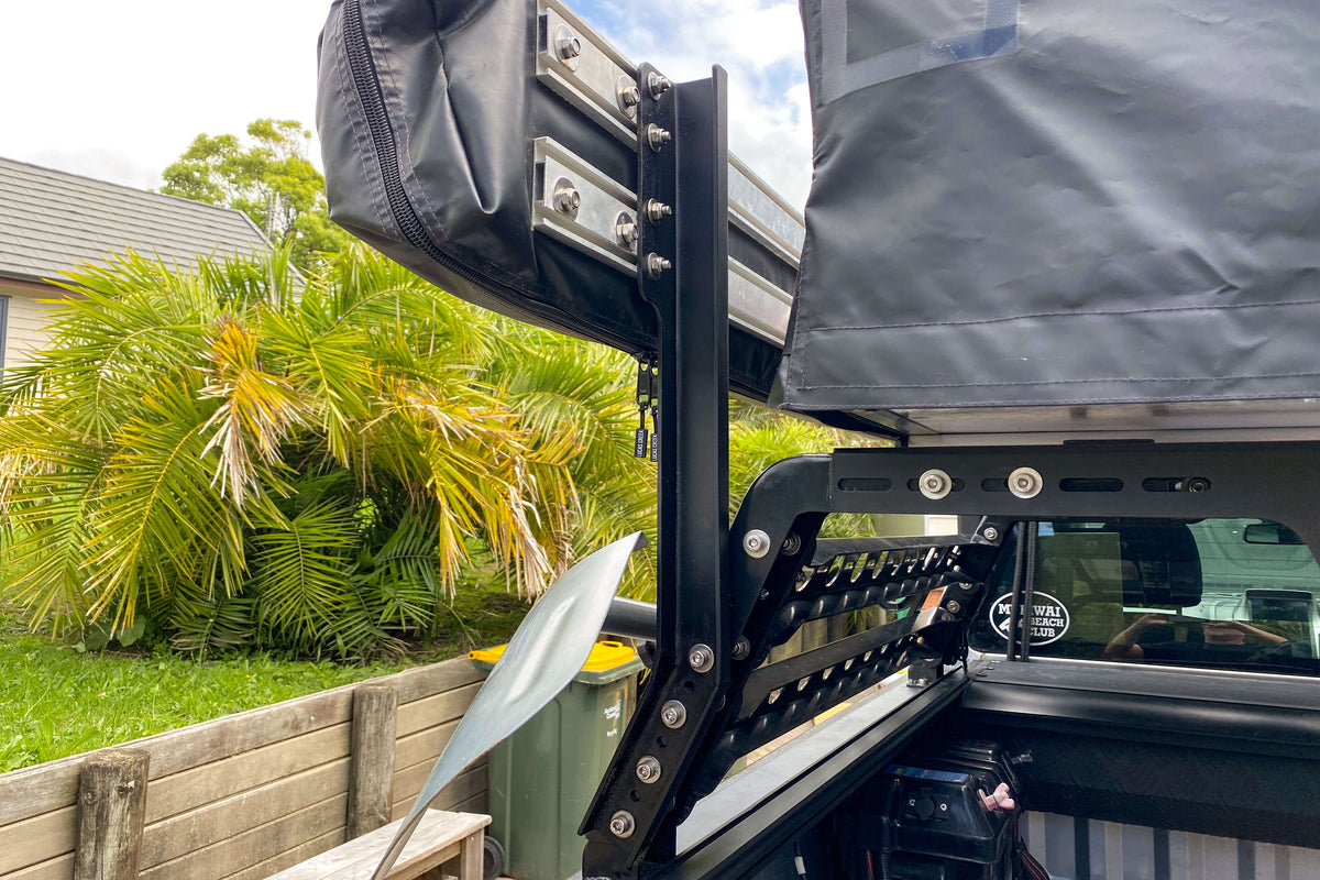 Adventurack Fantail Awning Brackets Lucas Creek NZ Overland camping