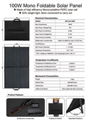 100 Watt Folding Solar Blanket