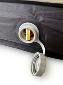 Close-up of a the inflatable air valve on a Lucas Creek self inflating mattress